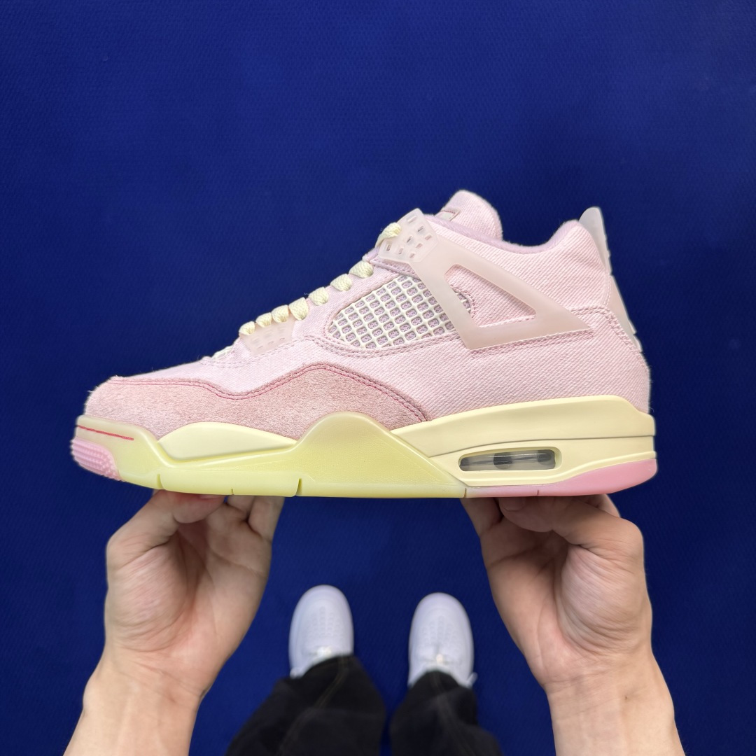 顶级性价比 aj4系列 第20色:丹宁牛仔粉色全头层纯原大厂品质！货号：IB6716-600 尺码40-
