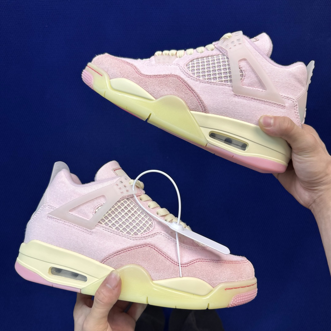 顶级性价比 aj4系列 第20色:丹宁牛仔粉色全头层纯原大厂品质！货号：IB6716-600 尺码40-