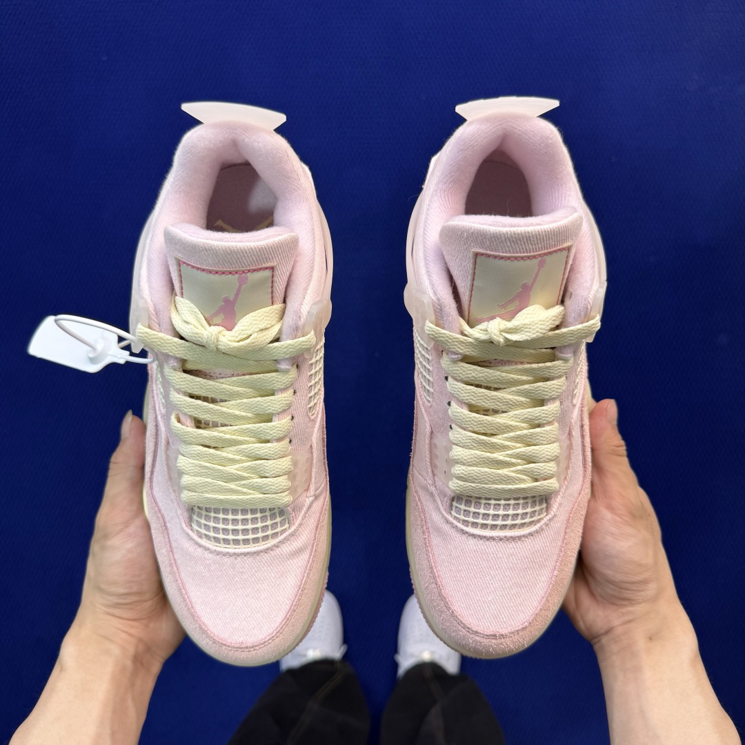 顶级性价比 aj4系列 第20色:丹宁牛仔粉色全头层纯原大厂品质！货号：IB6716-600 尺码40-