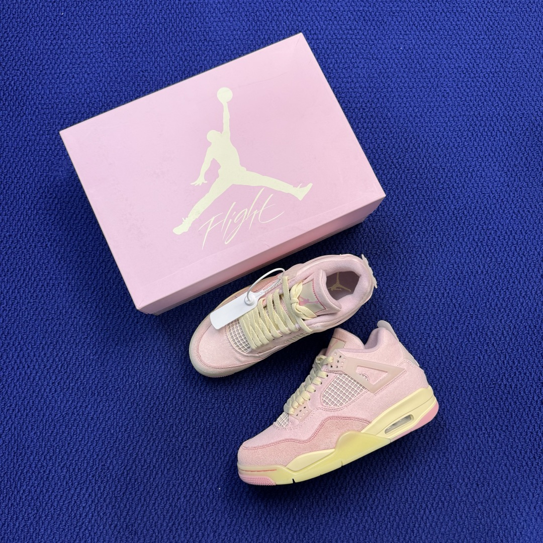 顶级性价比 aj4系列 第20色:丹宁牛仔粉色全头层纯原大厂品质！货号：IB6716-600 尺码40-
