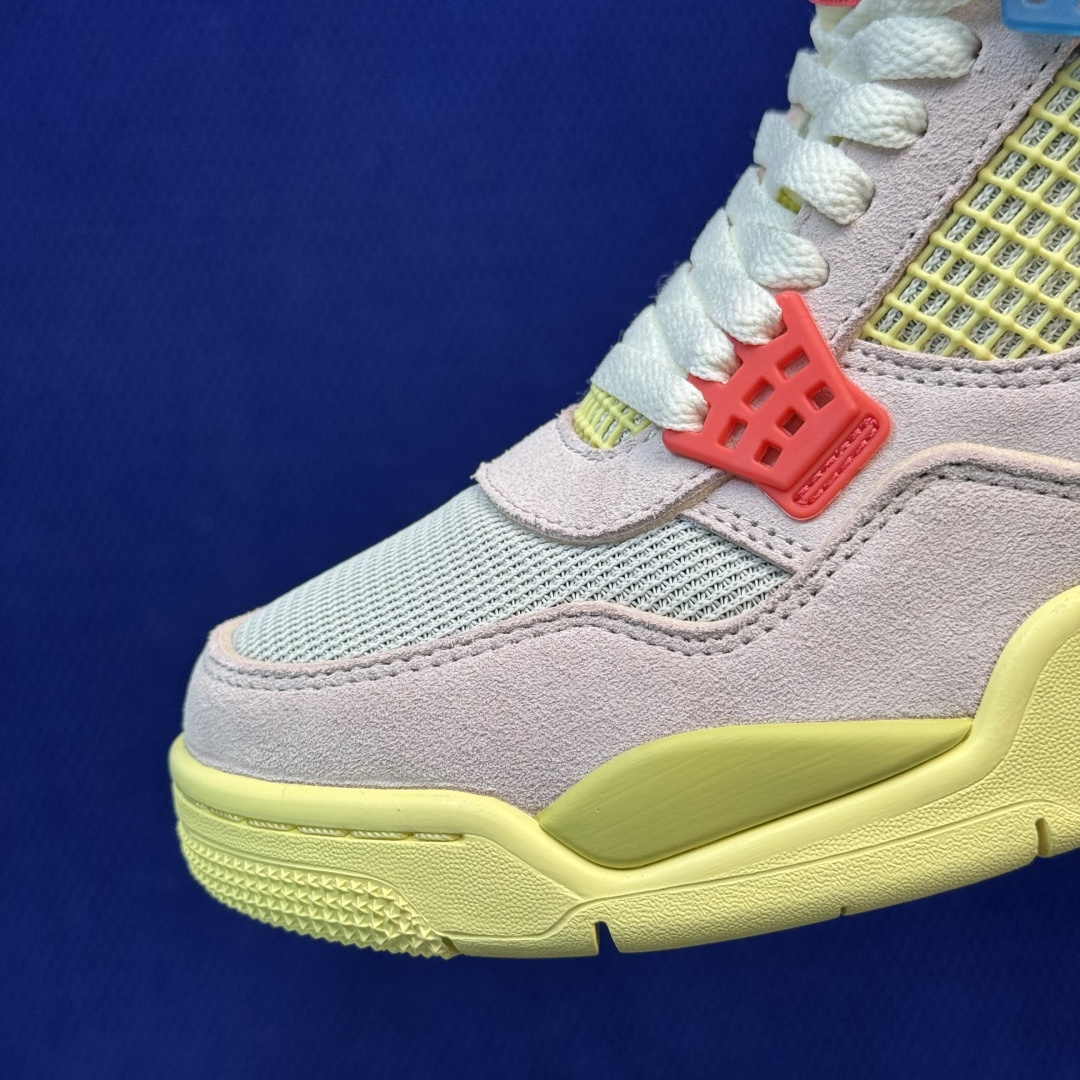 顶级性价比 aj4系列 第21色:Union联名米粉色全头层纯原大厂品质！货号：DC9533-800 尺