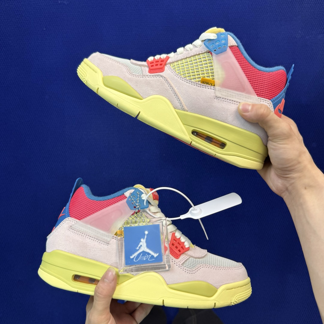顶级性价比 aj4系列 第21色:Union联名米粉色全头层纯原大厂品质！货号：DC9533-800 尺