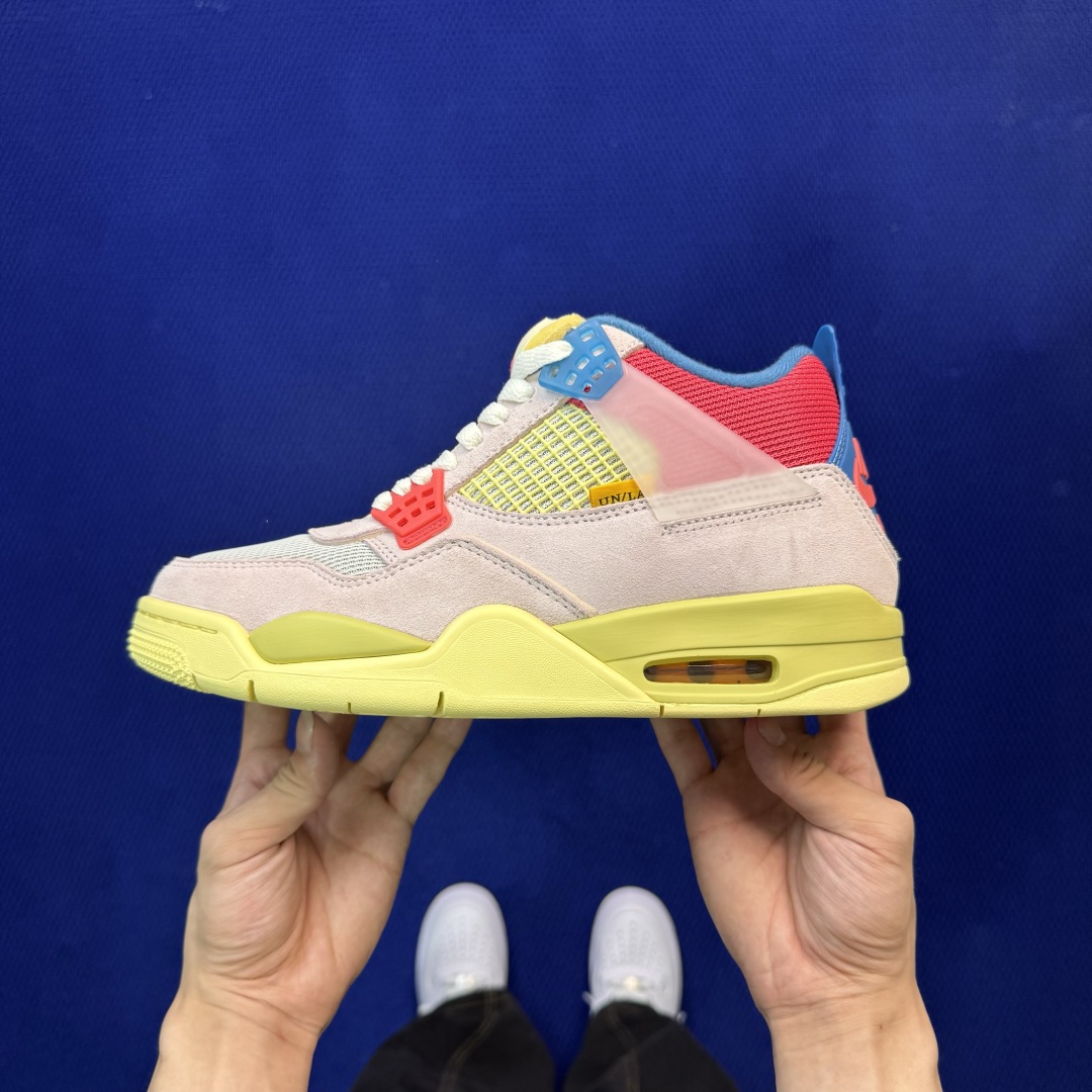 顶级性价比 aj4系列 第21色:Union联名米粉色全头层纯原大厂品质！货号：DC9533-800 尺