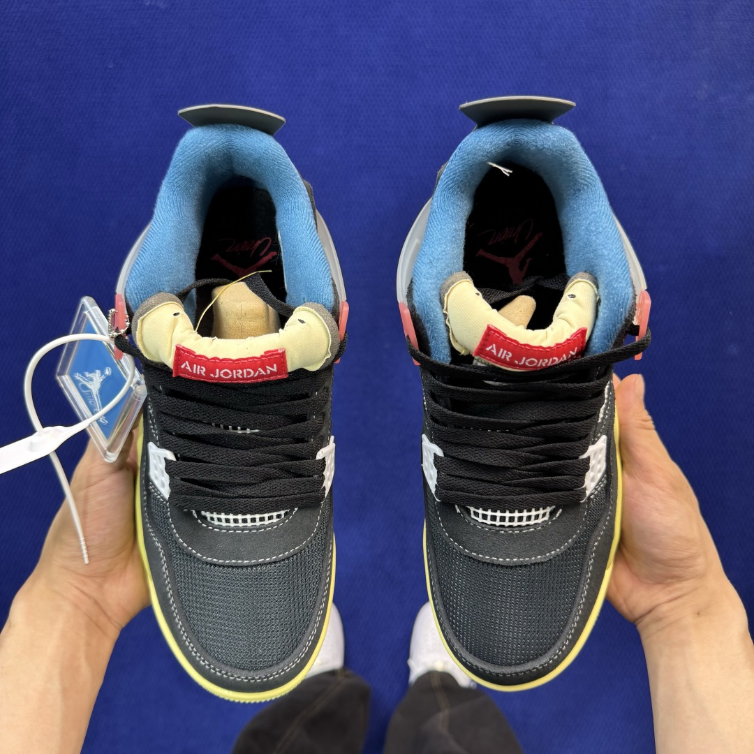 顶级性价比 aj4系列 第22色:Union联名黑蓝全头层纯原大厂品质！货号：DC9533-001 尺码