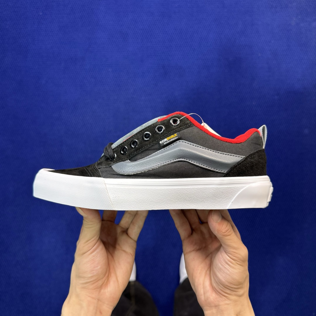 虎扑版！Vans Knu-Skool 低帮 KK54纯原级别外贸订单！万斯经典 硫化翻毛皮板鞋 粗宽立体
