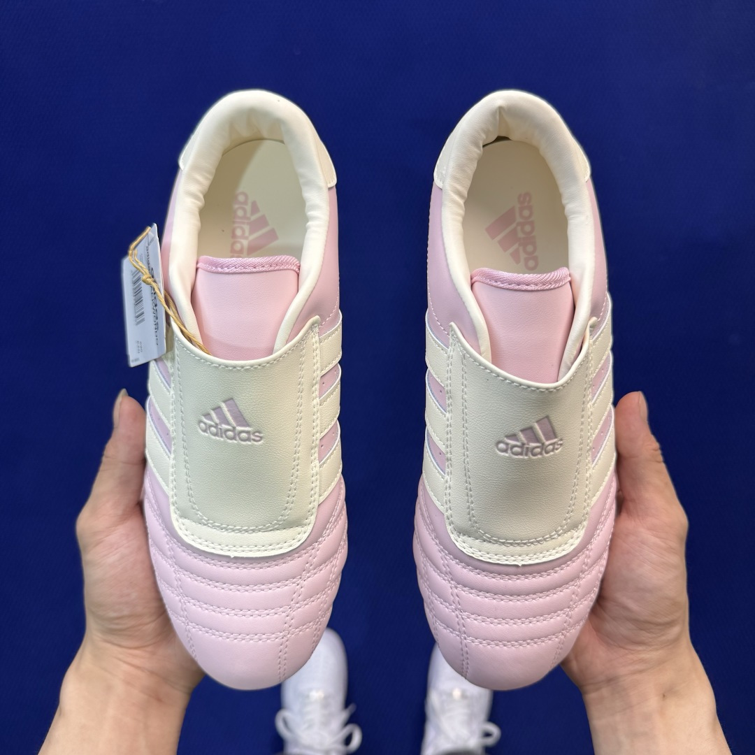 adidas originals Taekwondo 跆拳道训练鞋货号：JR3955 全包鞋舌粉米色尺码