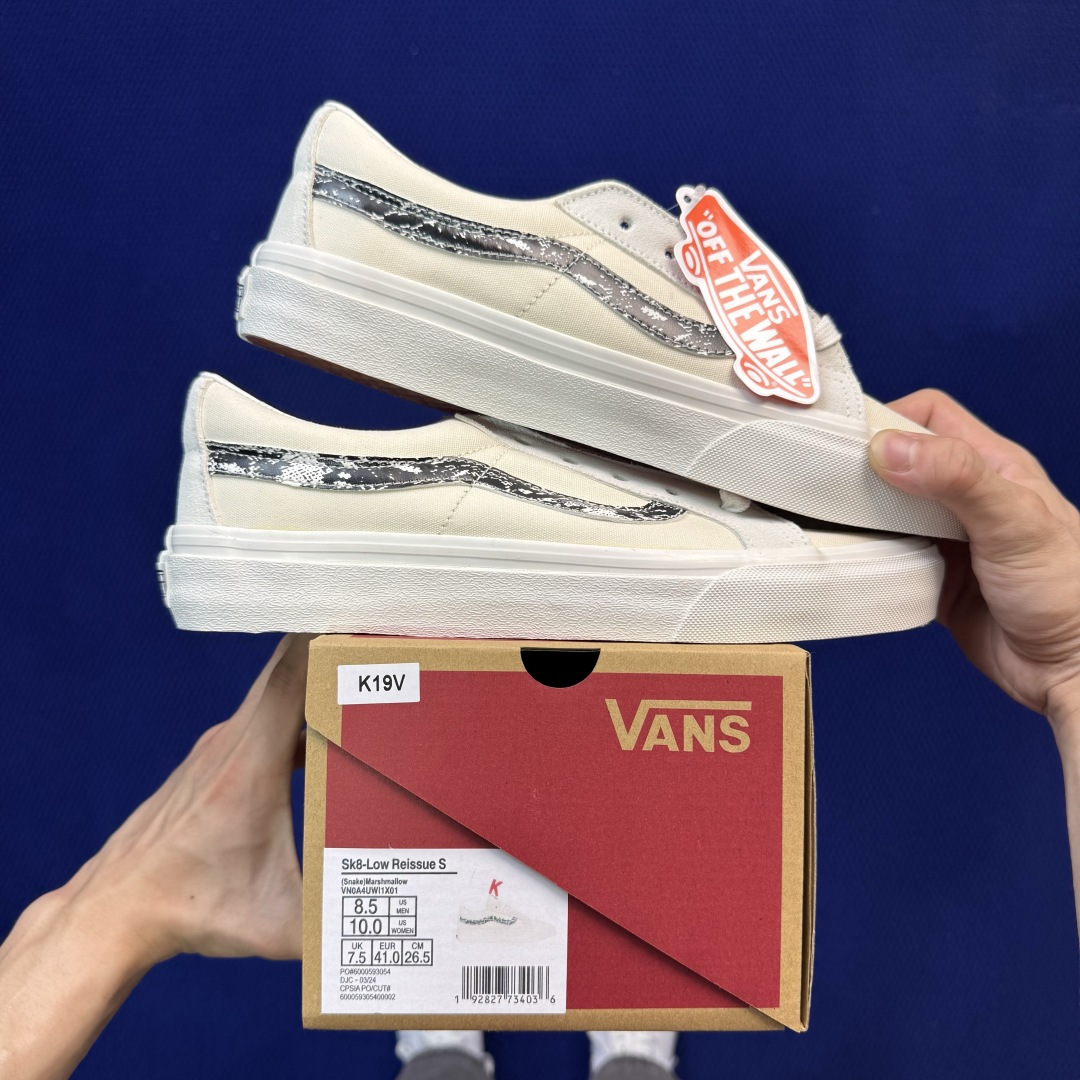 虎扑版！Vans Sk8-Low 低帮 K19V纯原级别外贸订单！万斯经典 硫化帆布板鞋正品海鸥线 鞋头