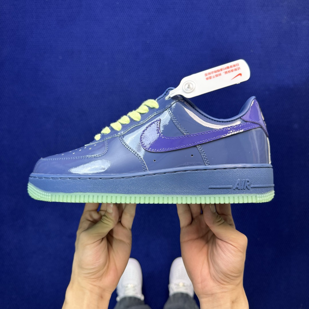 3A空军！第650色：漆皮蓝色Nike Air Force 1 Low百分百原鞋开发！PT市场真正匠心空