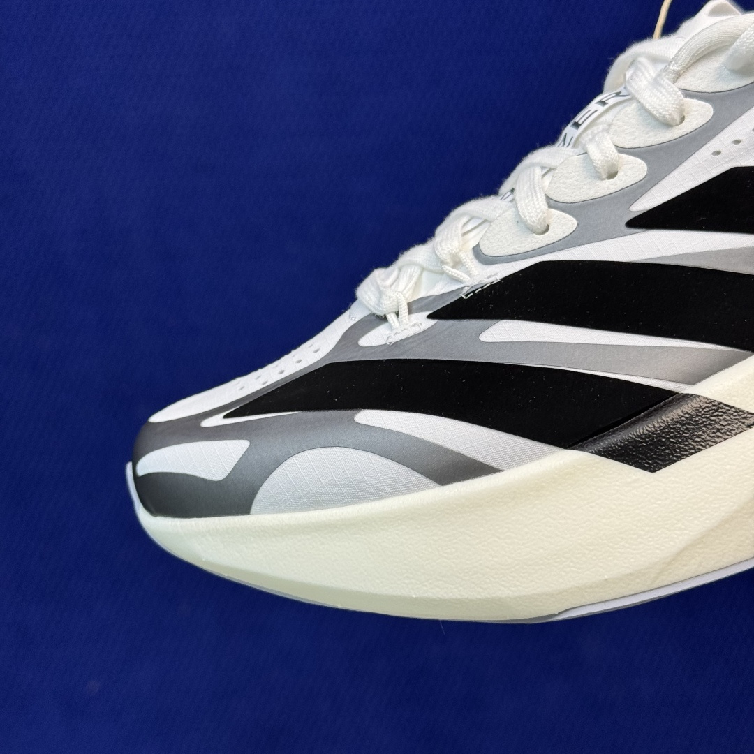 新版 AD Adizero Evo SL 阿迪达斯马拉松跑步鞋轻量Q弹缓震跑鞋新体验！第40色:白黑货号