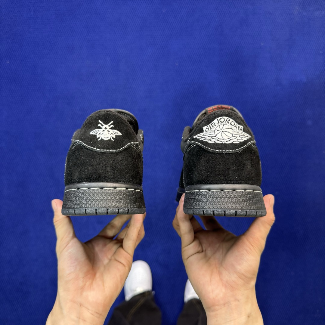 Travis Scott x Air Jordan Low 倒钩4.0黑武士完美品质出货 进口头层皮料 