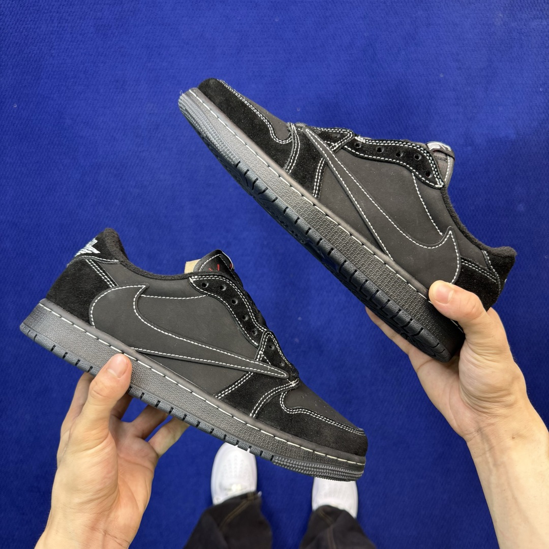 Travis Scott x Air Jordan Low 倒钩4.0黑武士完美品质出货 进口头层皮料 