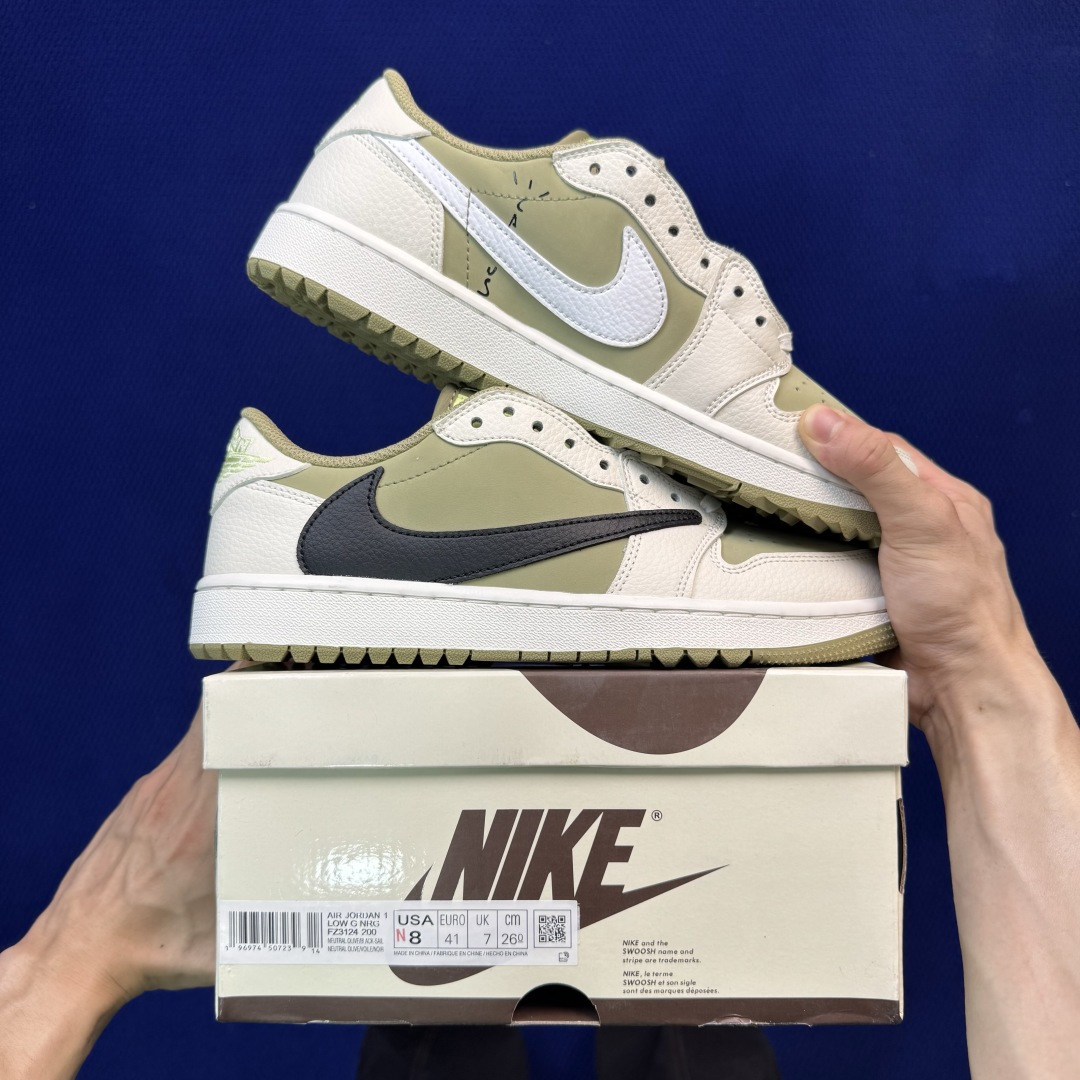 Travis Scott x Air Jordan Low Golf 倒钩6.0高尔夫棕白绿完美品质出货
