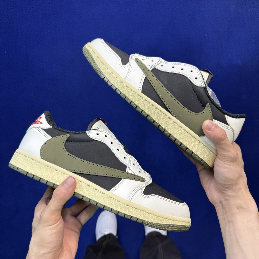 Travis Scott x Air Jordan Low 倒钩5.0 黑绿橄榄🫒完美品质出货 进口头层