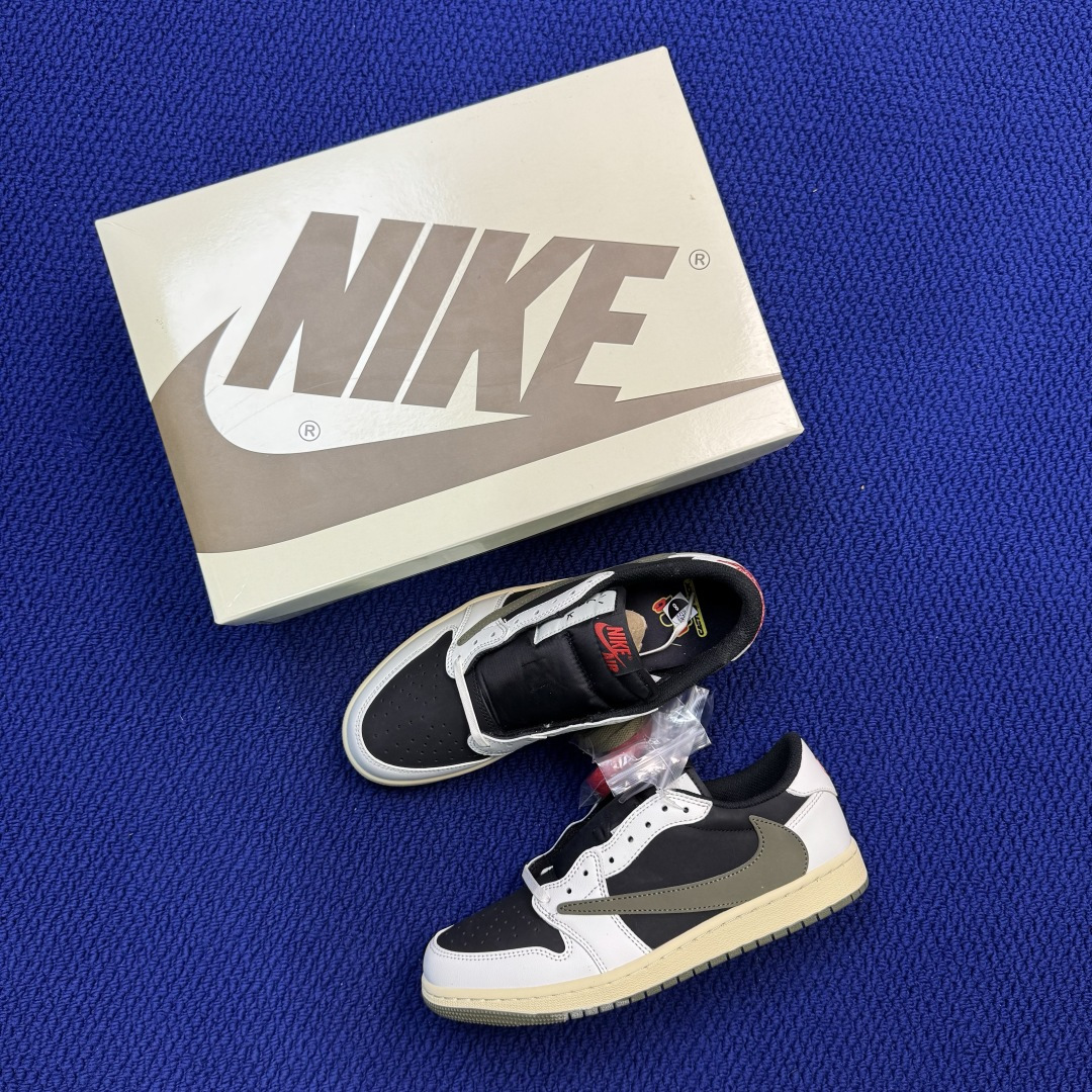 Travis Scott x Air Jordan Low 倒钩5.0 黑绿橄榄🫒完美品质出货 进口头层