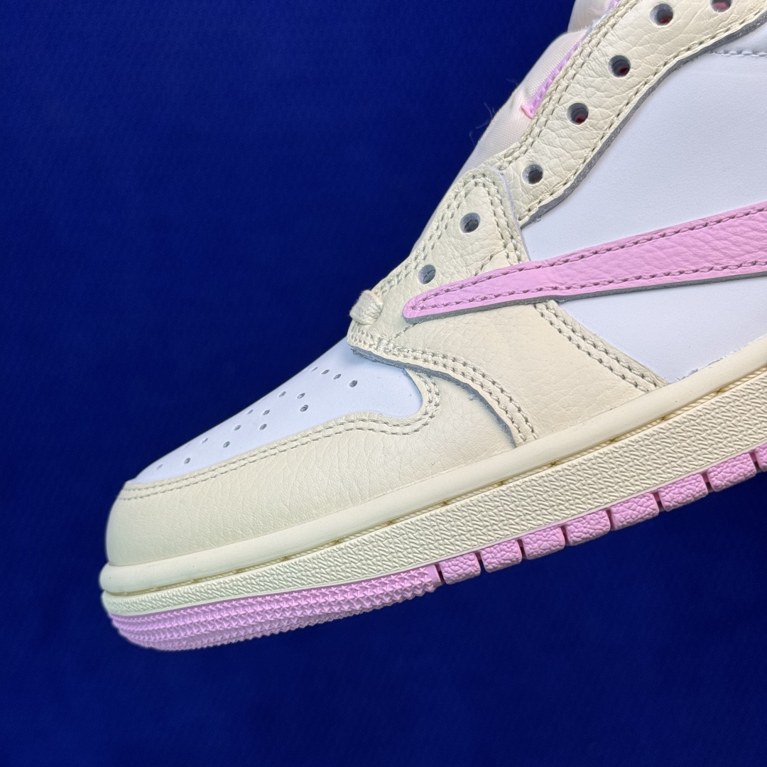 Travis Scott x Air Jordan Low 粉倒钩Shy Pink完美品质出货 进口头层