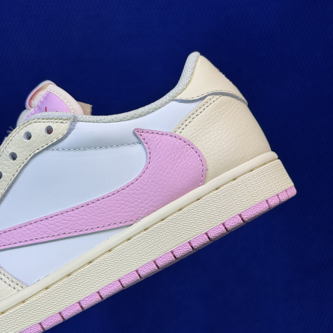 Travis Scott x Air Jordan Low 粉倒钩Shy Pink完美品质出货 进口头层