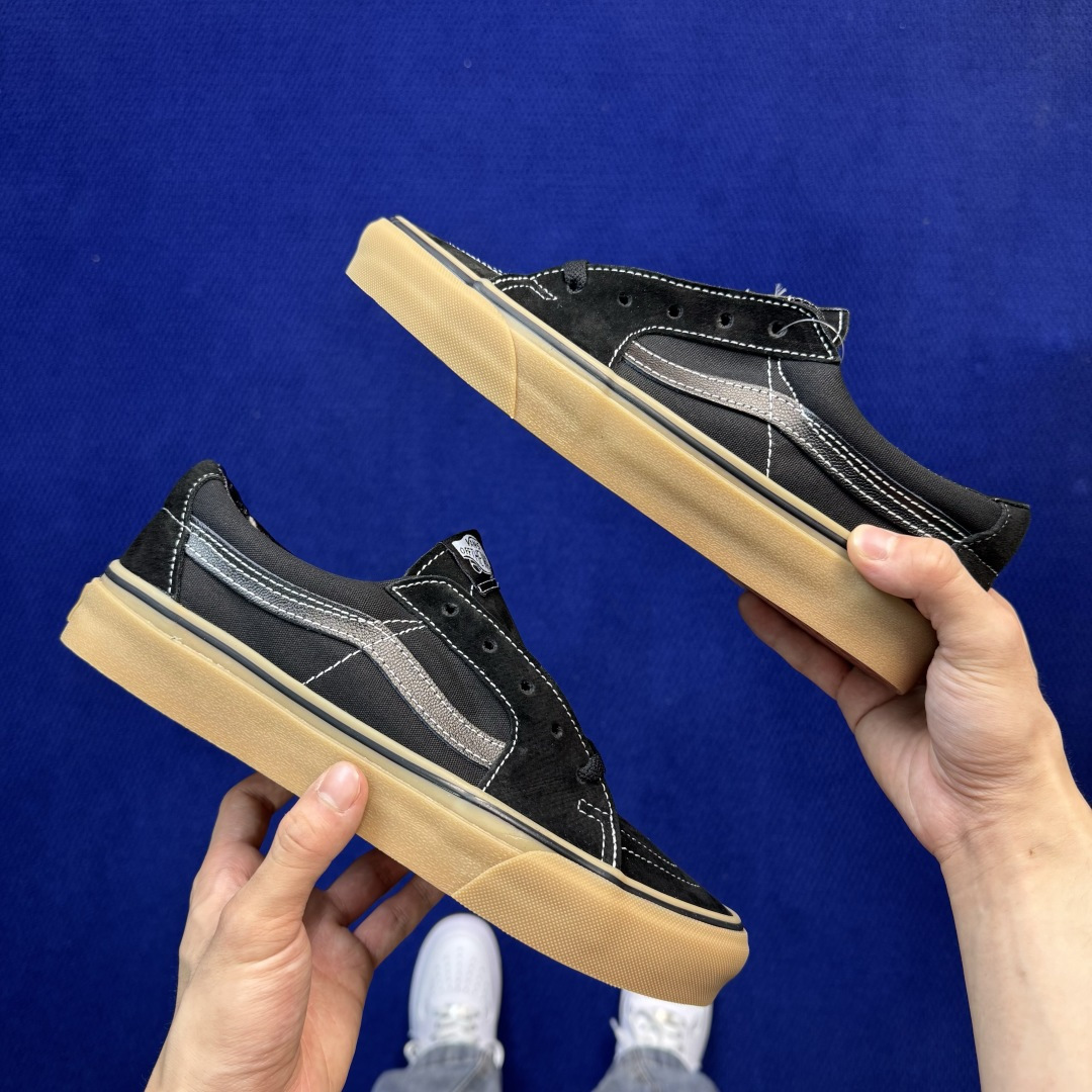 虎扑版！Vans Sk8-Low 低帮 K18V纯原级别外贸订单！万斯经典 硫化帆布板鞋正品海鸥线 鞋头