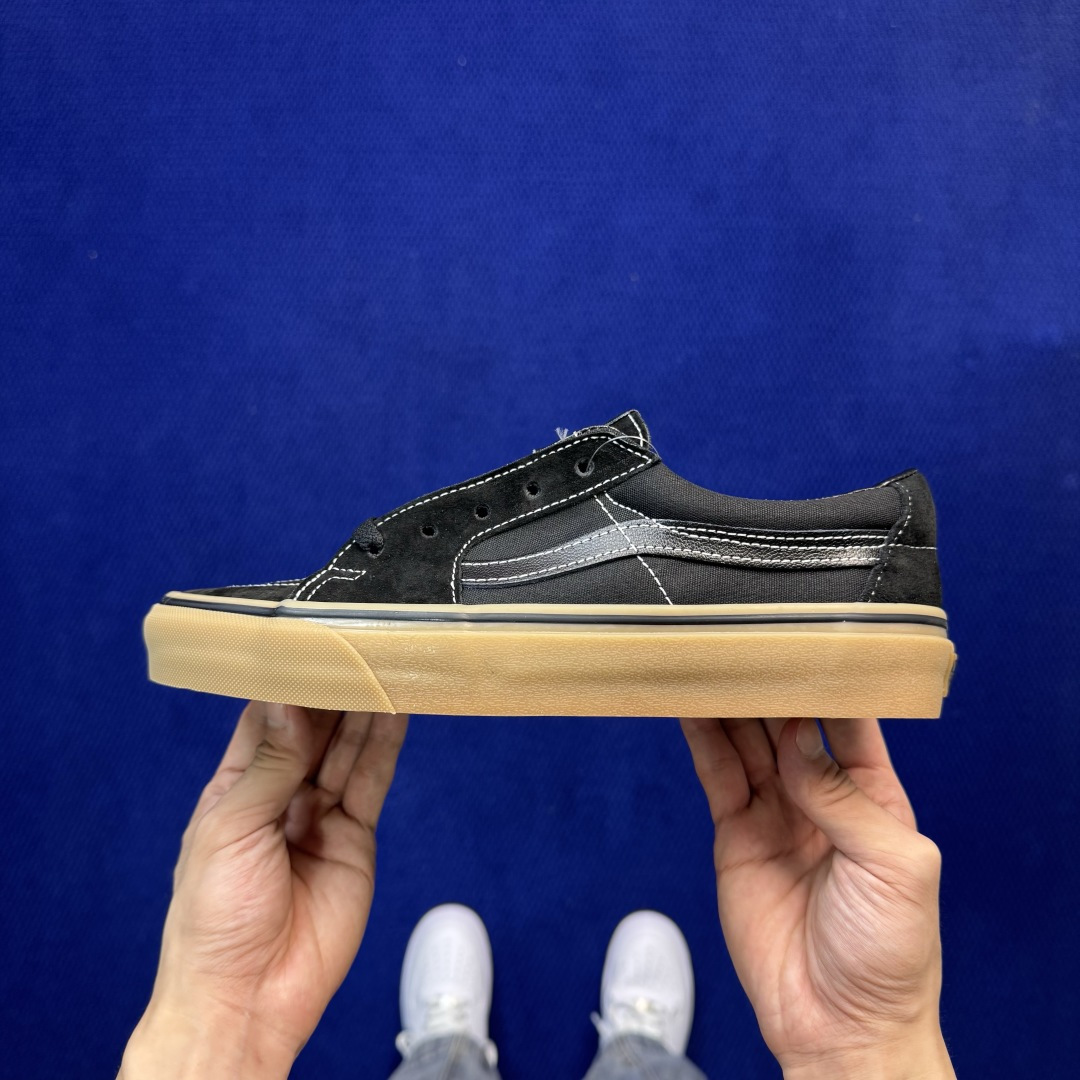 虎扑版！Vans Sk8-Low 低帮 K18V纯原级别外贸订单！万斯经典 硫化帆布板鞋正品海鸥线 鞋头
