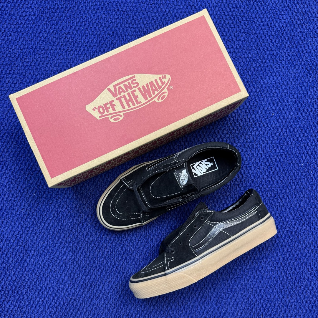 虎扑版！Vans Sk8-Low 低帮 K18V纯原级别外贸订单！万斯经典 硫化帆布板鞋正品海鸥线 鞋头