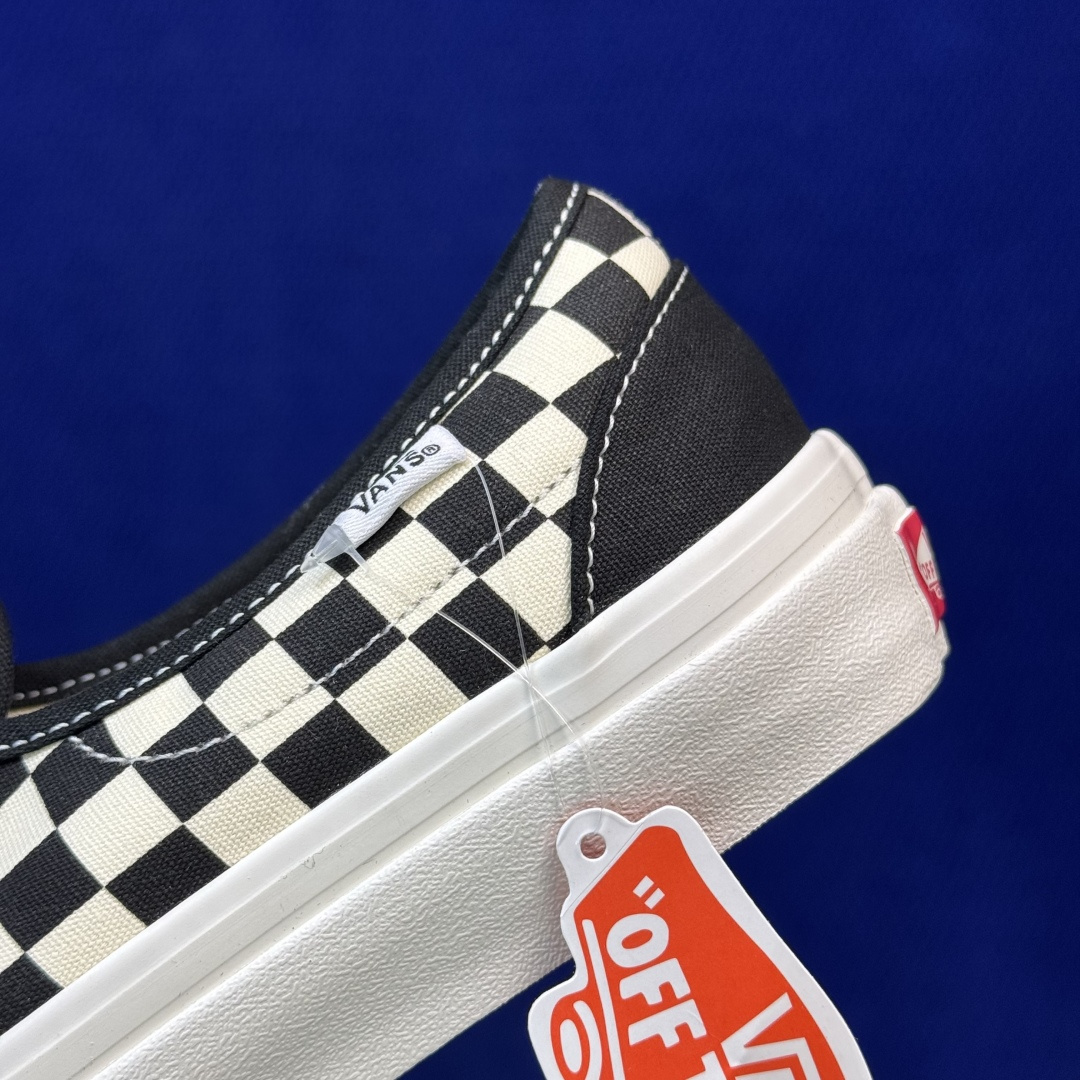 虎扑版！Vans Slip-On 绑带低帮 158V纯原级别外贸订单！万斯经典 硫化帆布板鞋正品海鸥线 