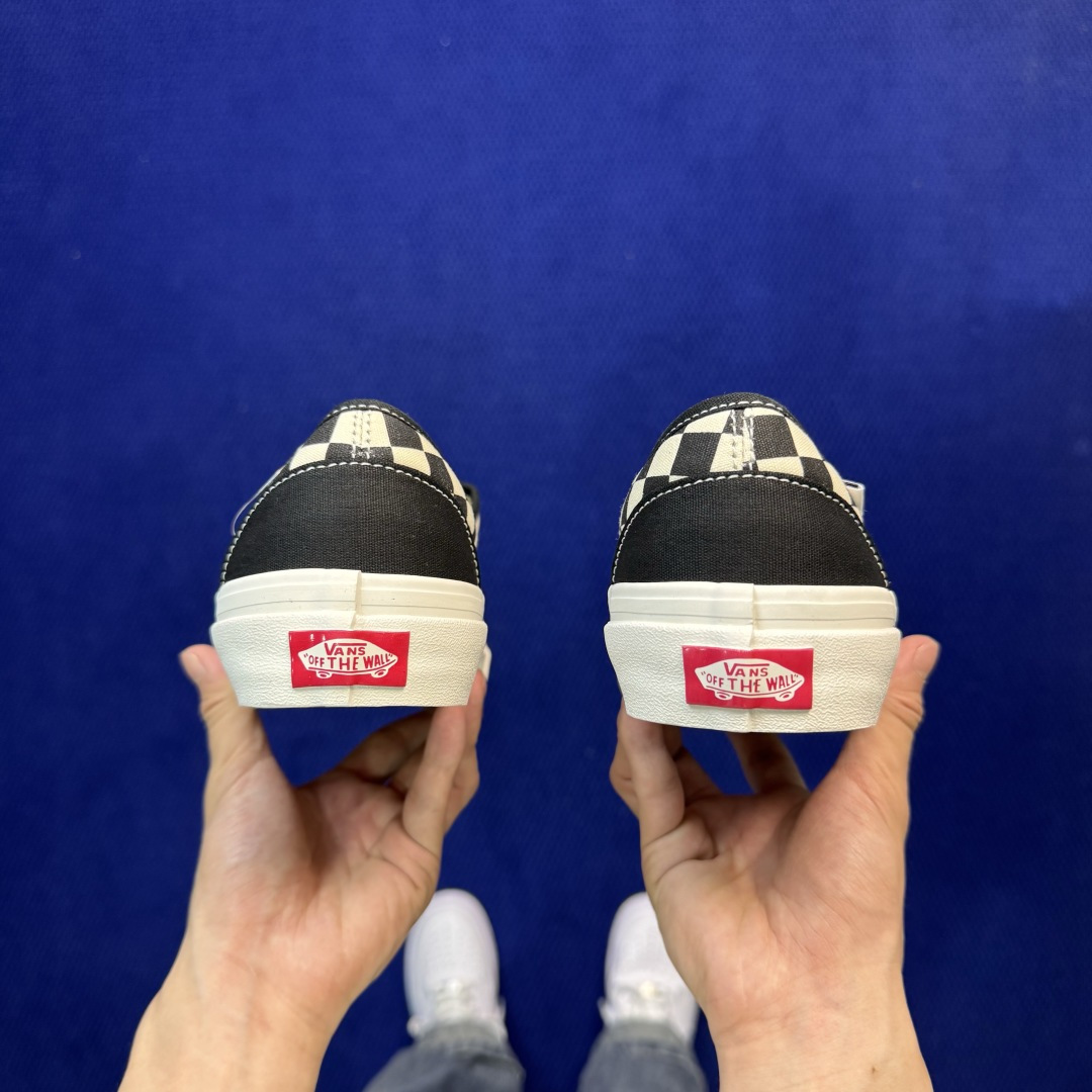 虎扑版！Vans Slip-On 绑带低帮 158V纯原级别外贸订单！万斯经典 硫化帆布板鞋正品海鸥线 