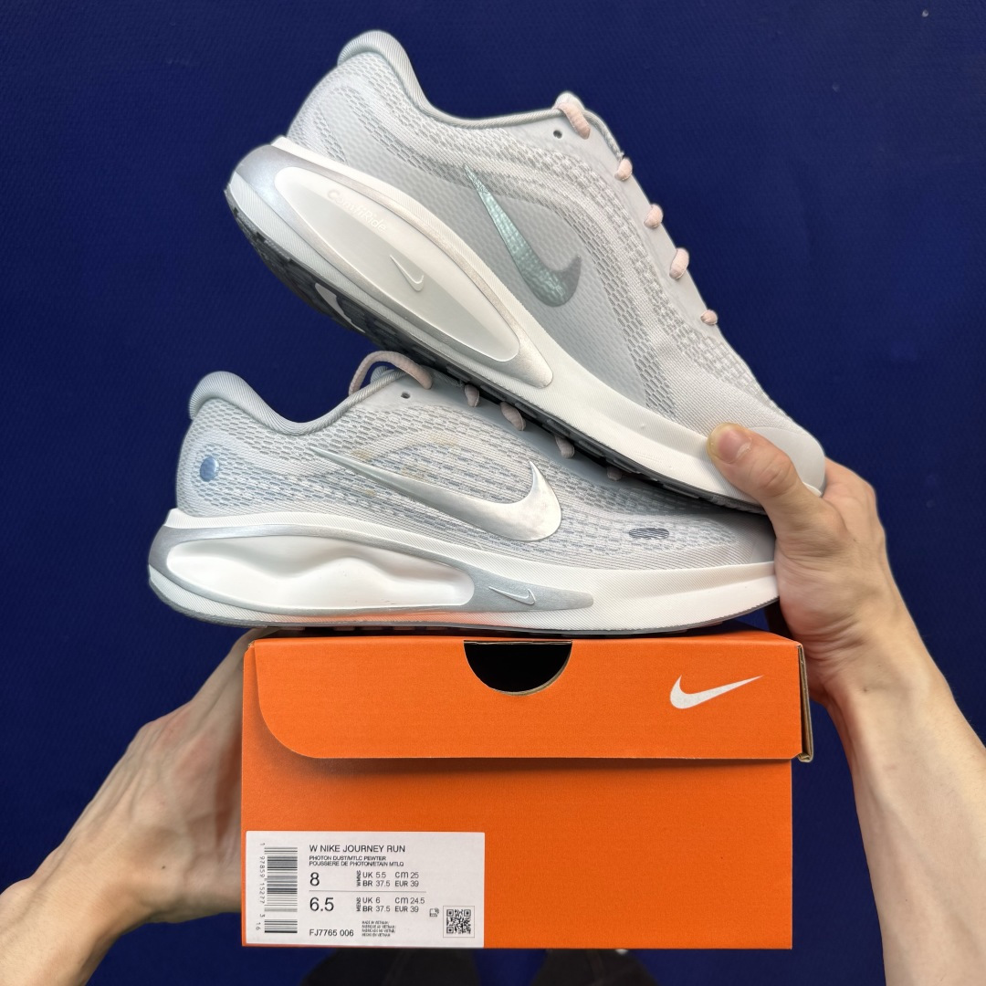 Nike Journey Run 休闲跑步鞋 第6色:灰粉 货号：女鞋FJ7765-006 尺码：36-40带半码