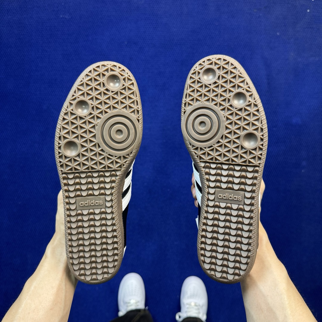 桑巴德训拖鞋一脚蹬 正确版出货！adidas originals Samba OG MULE 包头拖鞋货