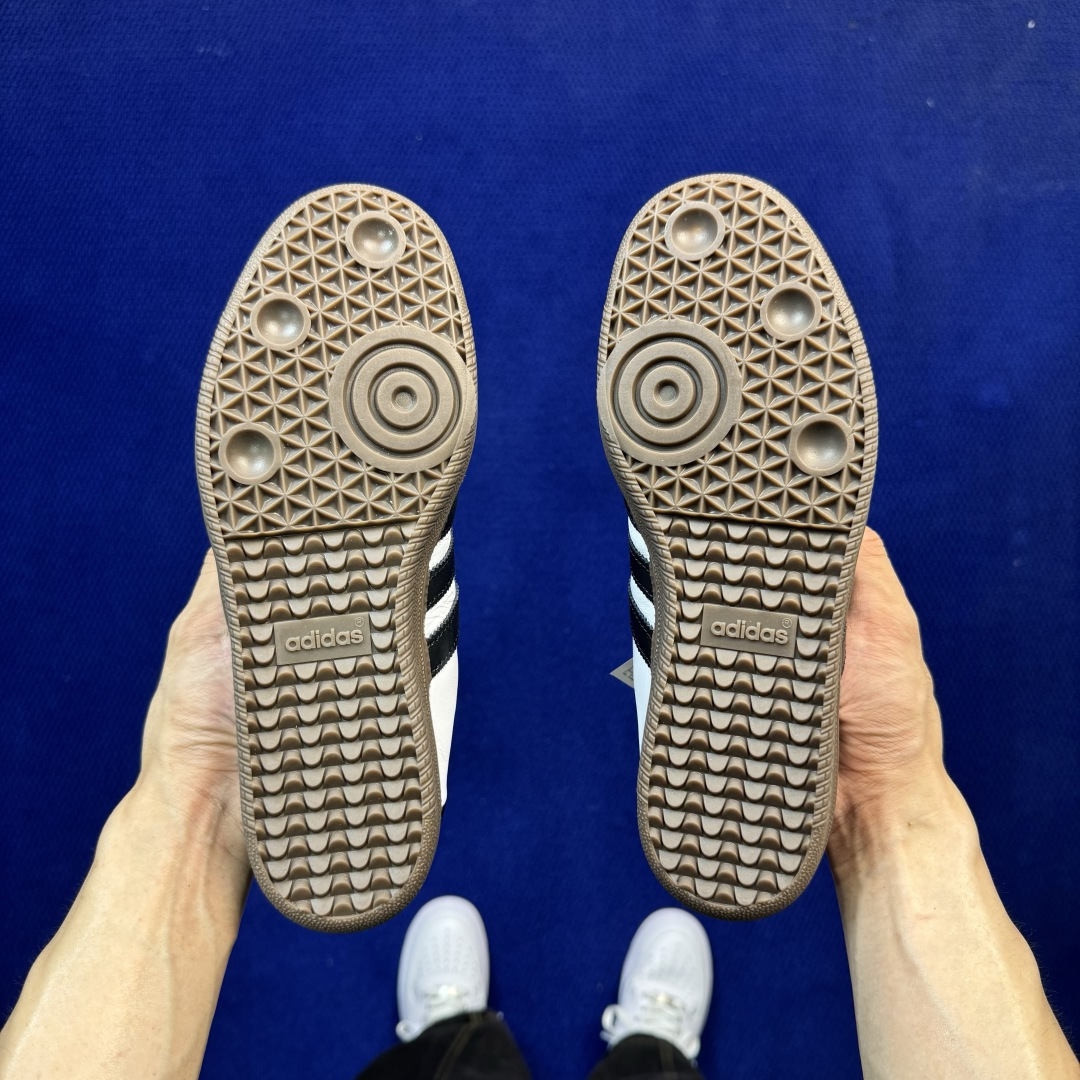 桑巴德训拖鞋一脚蹬 正确版出货！adidas originals Samba OG MULE 包头拖鞋货