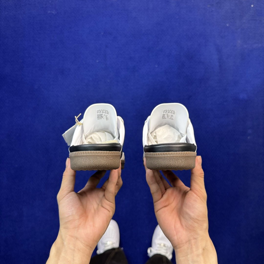 桑巴德训拖鞋一脚蹬 正确版出货！adidas originals Samba OG MULE 包头拖鞋货