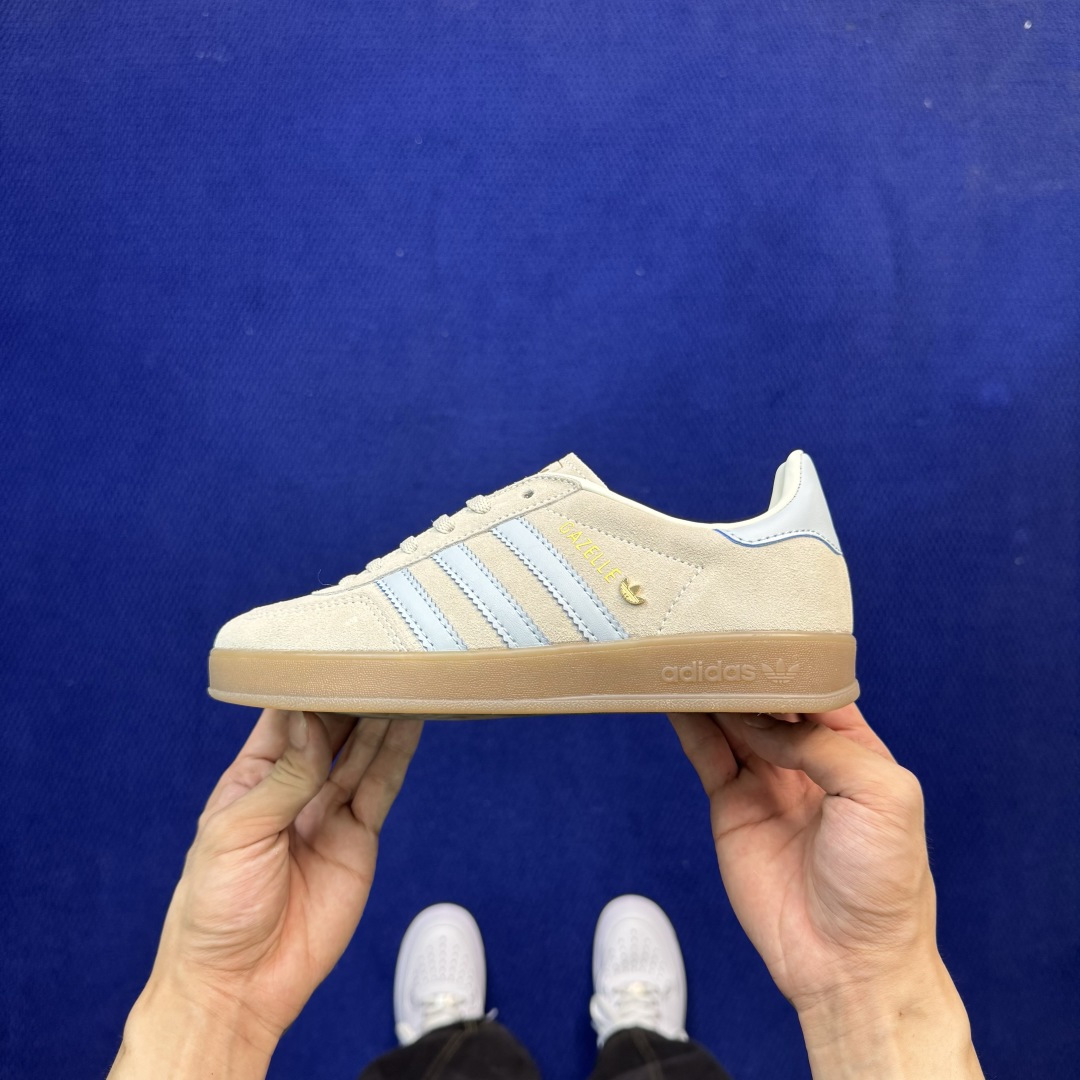核心价格表私XJ版 极致性价比！阿迪T字德训鞋：浅卡其色Adidas/阿迪达斯 Gazelle 桑巴板鞋