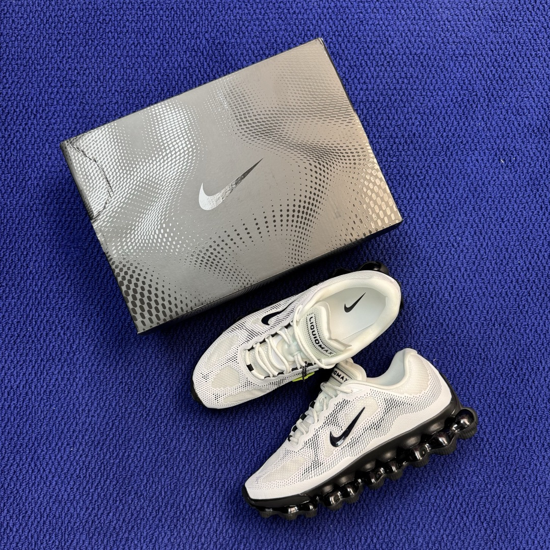 Nike AIR LIQUID MAX 第4色:白黑超弹气垫大底，上脚踩云感直接拉满！货号：IQ7634