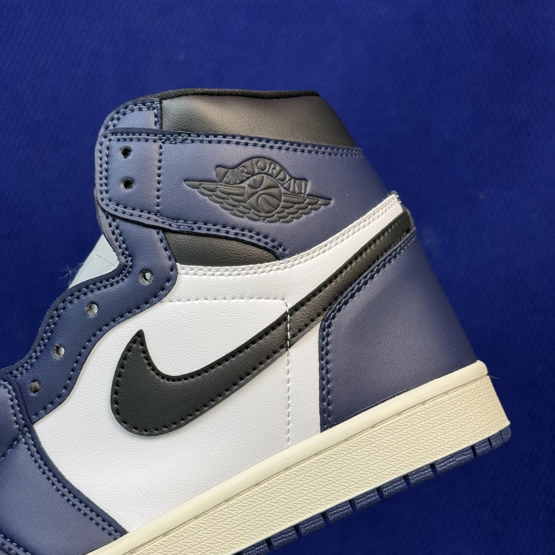 性价比头层aj1高帮！长期补货Nike Air Jordan 1 high第53色: 复古午夜蓝白货号：