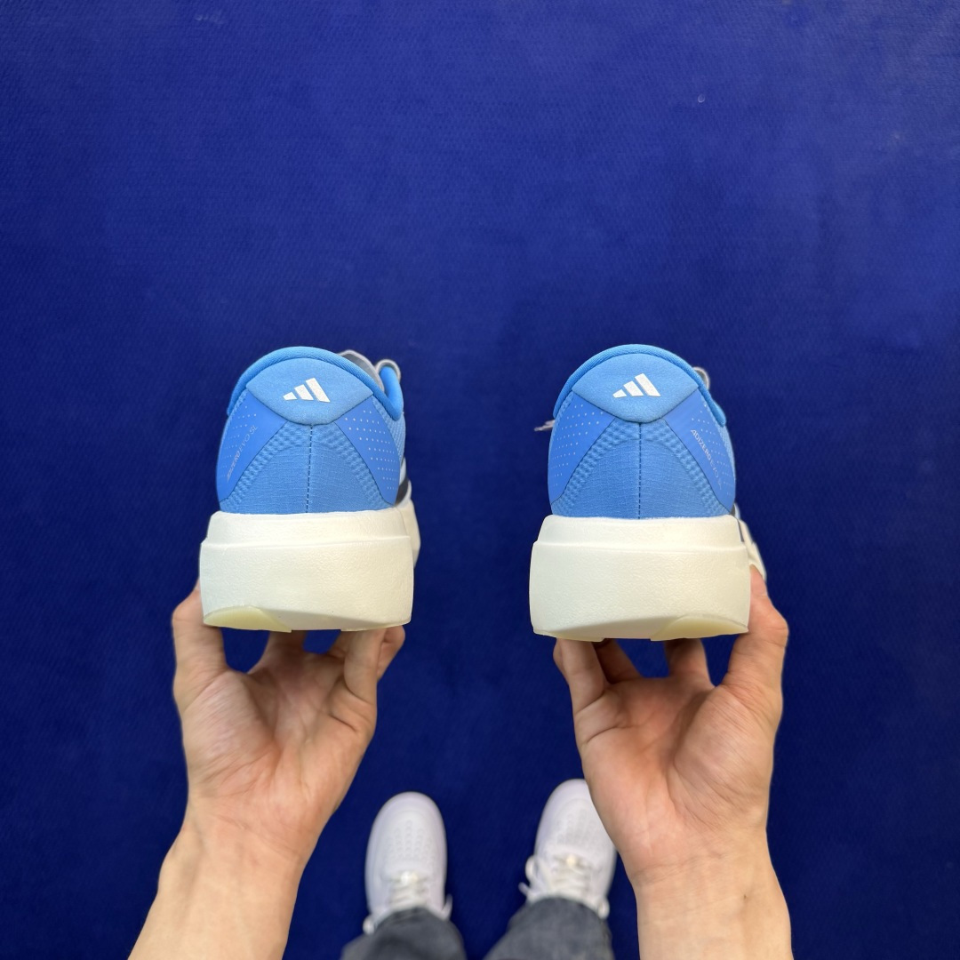 新版 AD Adizero Evo SL 阿迪达斯马拉松跑步鞋轻量Q弹缓震跑鞋新体验！第43色:渐变蓝货