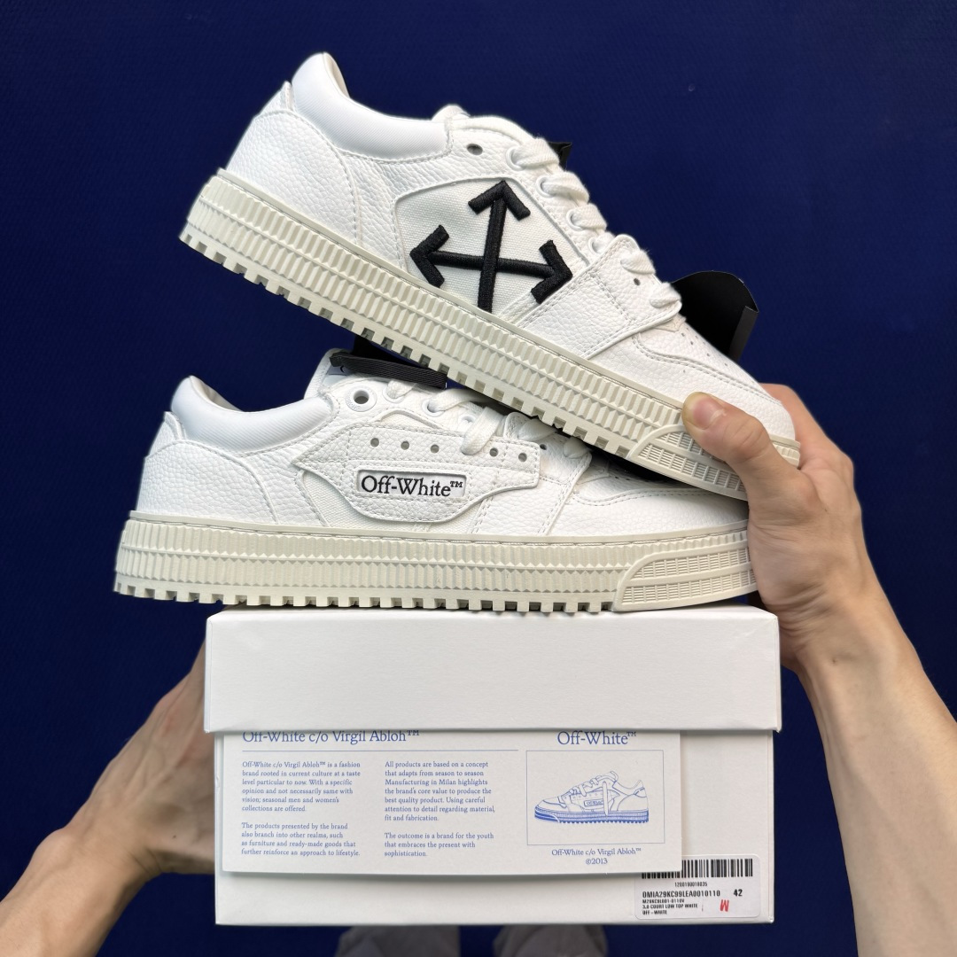 顶奢OW板鞋 OFF-WHITE 3.0 Court 第3色:白色市面最强品质！全方位复刻！带原装扣全套
