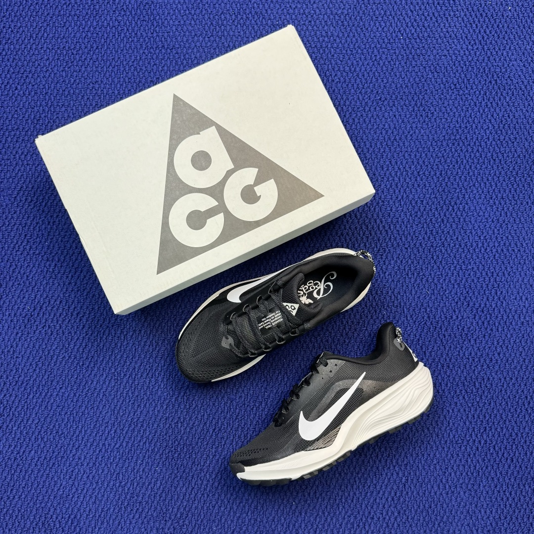 大厂纯原1:1！Nike ACG PEGASUS TRAIL 越野跑步鞋公司级 第1色:黑白货号：HV8