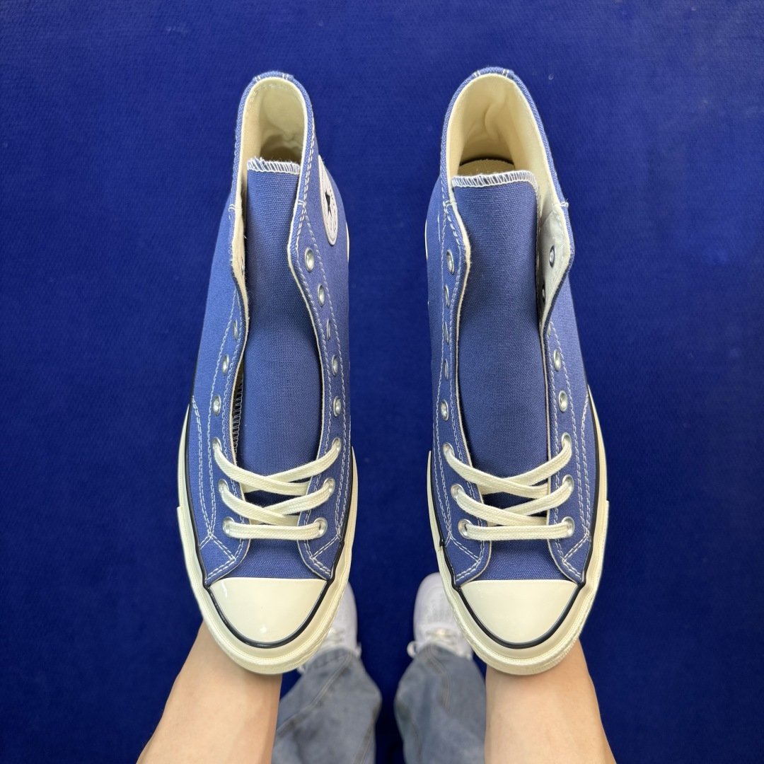 升级改良小头款 Converse Chuck 1970s 海军蓝高帮帆布鞋鞋头弧度调试完美 流畅一体 后