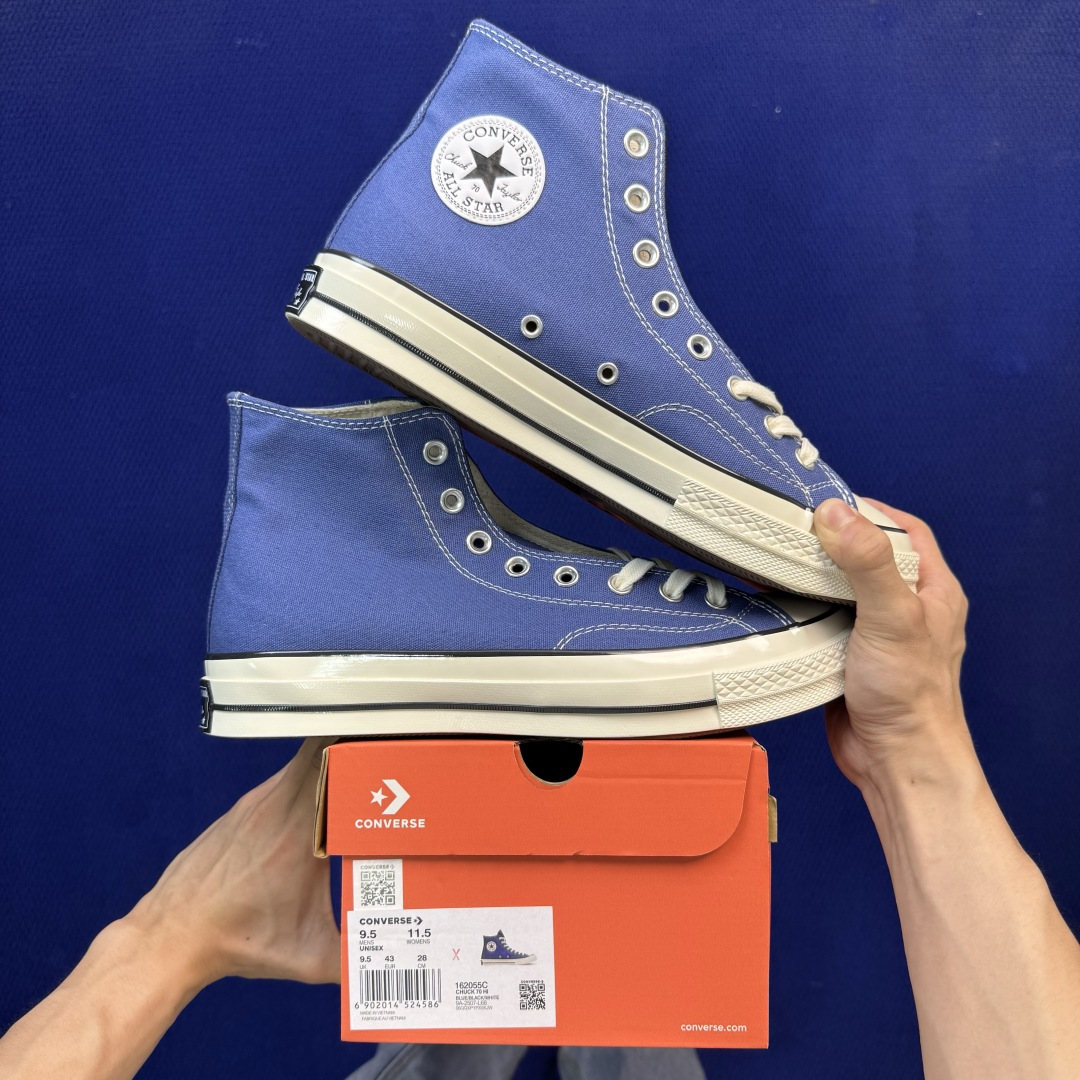 升级改良小头款 Converse Chuck 1970s 海军蓝高帮帆布鞋鞋头弧度调试完美 流畅一体 后
