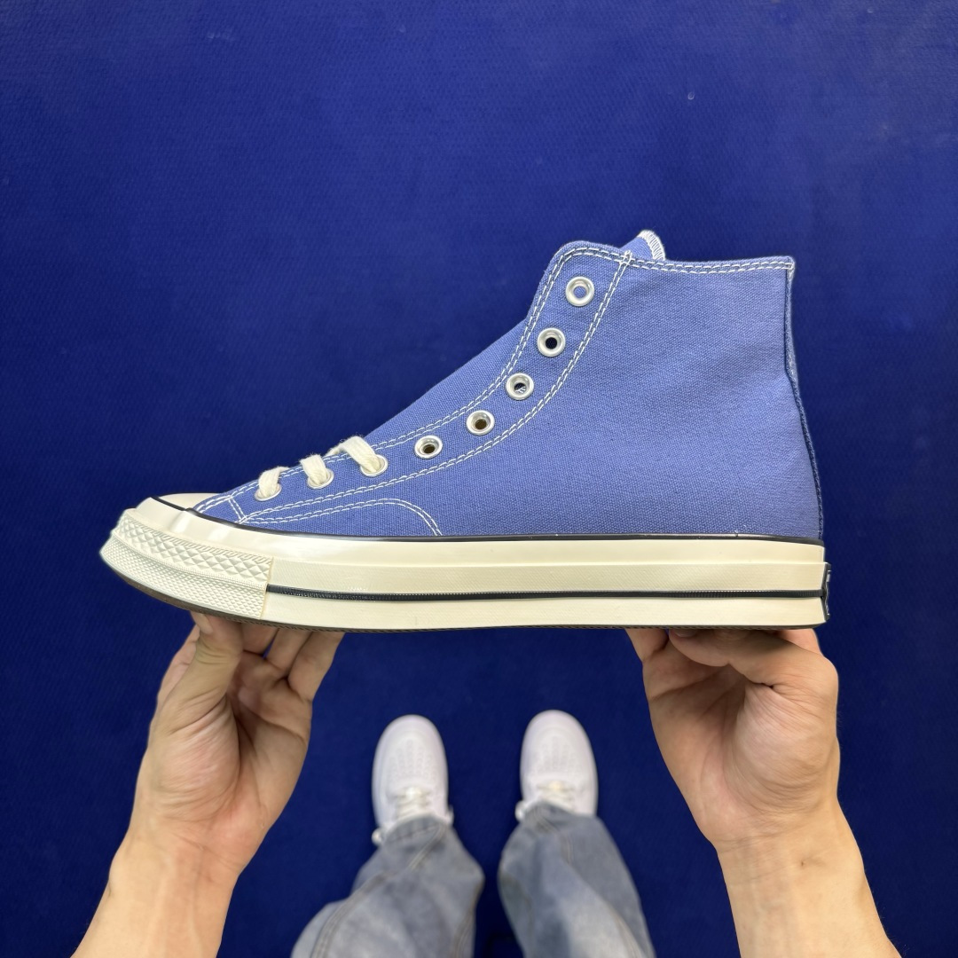 升级改良小头款 Converse Chuck 1970s 海军蓝高帮帆布鞋鞋头弧度调试完美 流畅一体 后