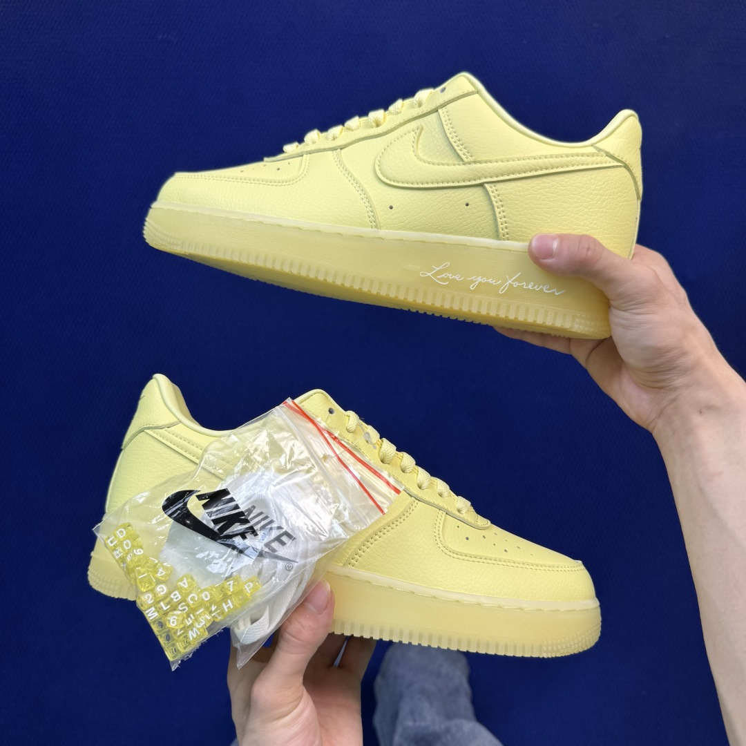 G版纯原，大厂出品！空军红桃心黄色 Drake联名品控细节一流，清洁度无敌！Nike Air Force