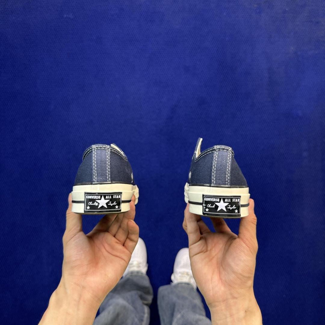 升级改良小头款 Converse Chuck 1970s 藏蓝低帮帆布鞋鞋头弧度调试完美 流畅一体 后跟