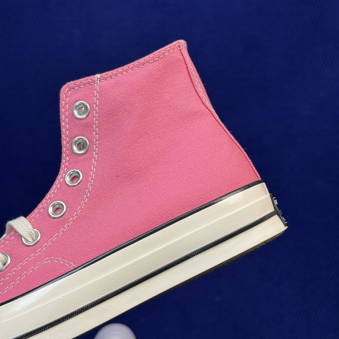 升级改良小头款 Converse Chuck 1970s 芭比粉高帮帆布鞋鞋头弧度调试完美 流畅一体 后