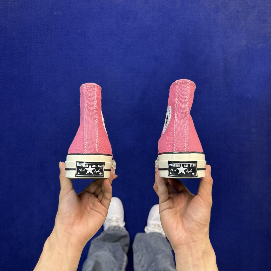 升级改良小头款 Converse Chuck 1970s 芭比粉高帮帆布鞋鞋头弧度调试完美 流畅一体 后
