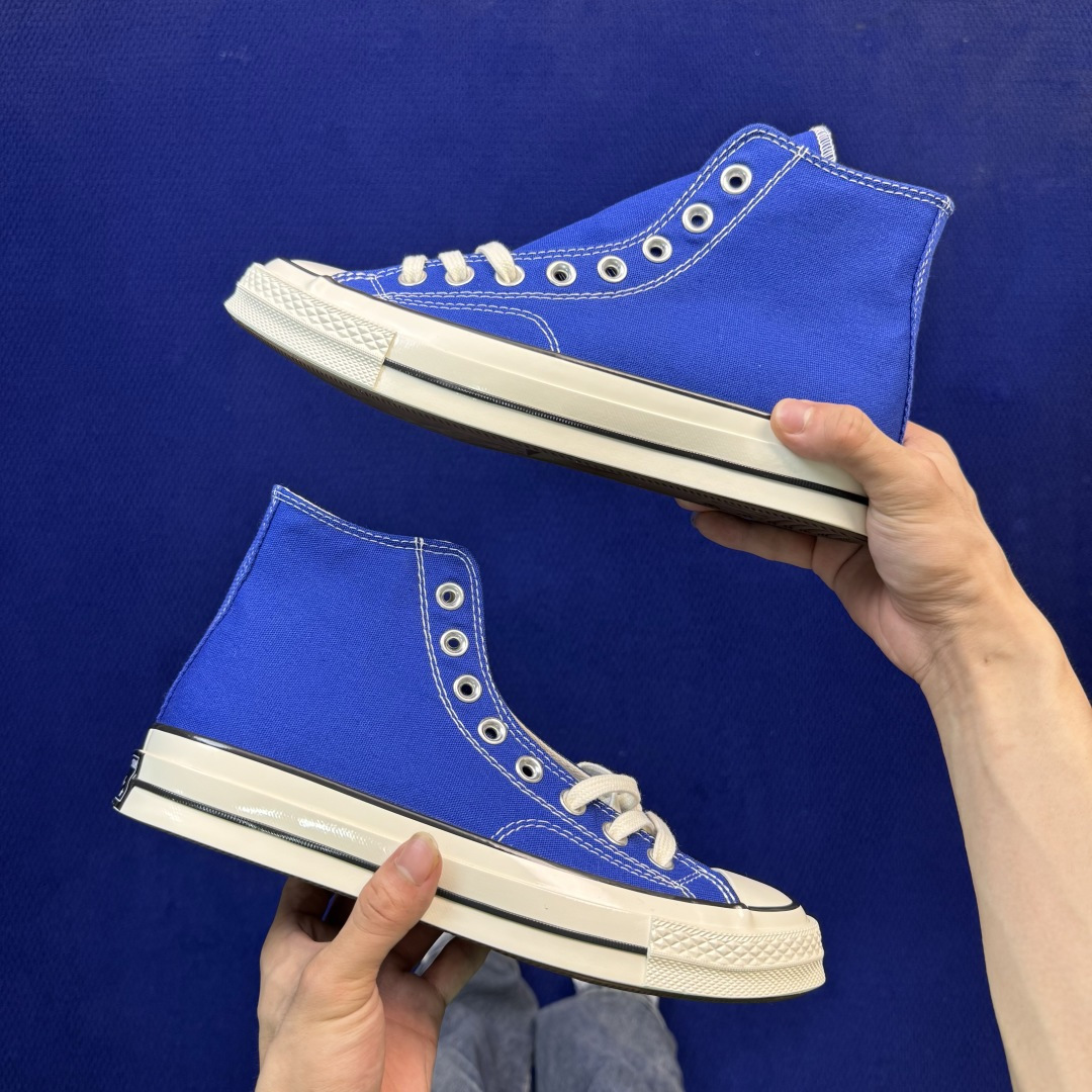 升级改良小头款 Converse Chuck 1970s 宝蓝高帮帆布鞋鞋头弧度调试完美 流畅一体 后跟
