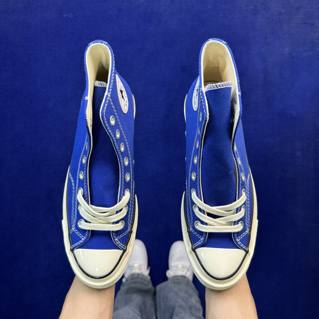 升级改良小头款 Converse Chuck 1970s 宝蓝高帮帆布鞋鞋头弧度调试完美 流畅一体 后跟
