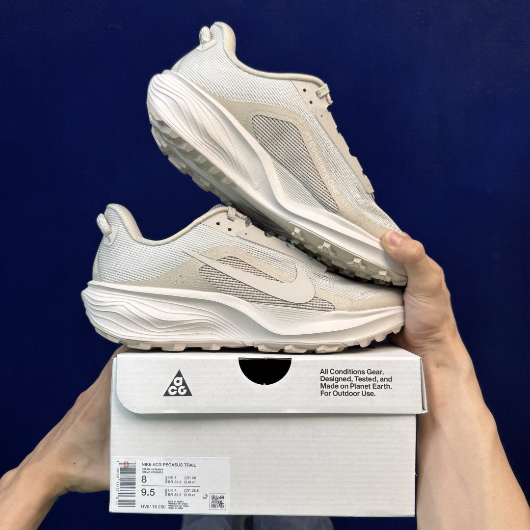 大厂纯原1:1！Nike ACG PEGASUS TRAIL 越野跑步鞋公司级 第3色:米色货号：HV8