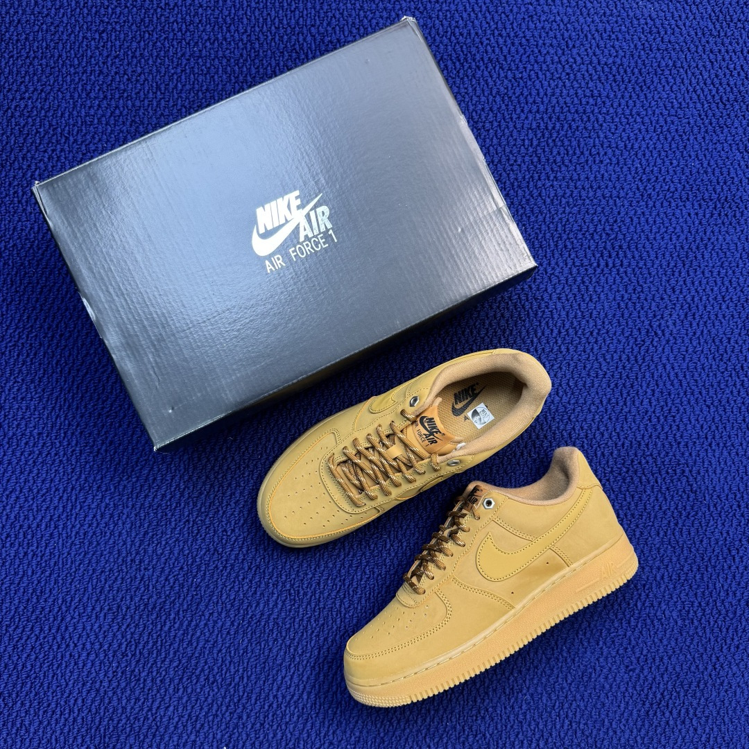 G版纯原，大厂出品！空军小麦低帮品控细节一流，清洁度无敌！Nike Air Force 1货号：CJ91