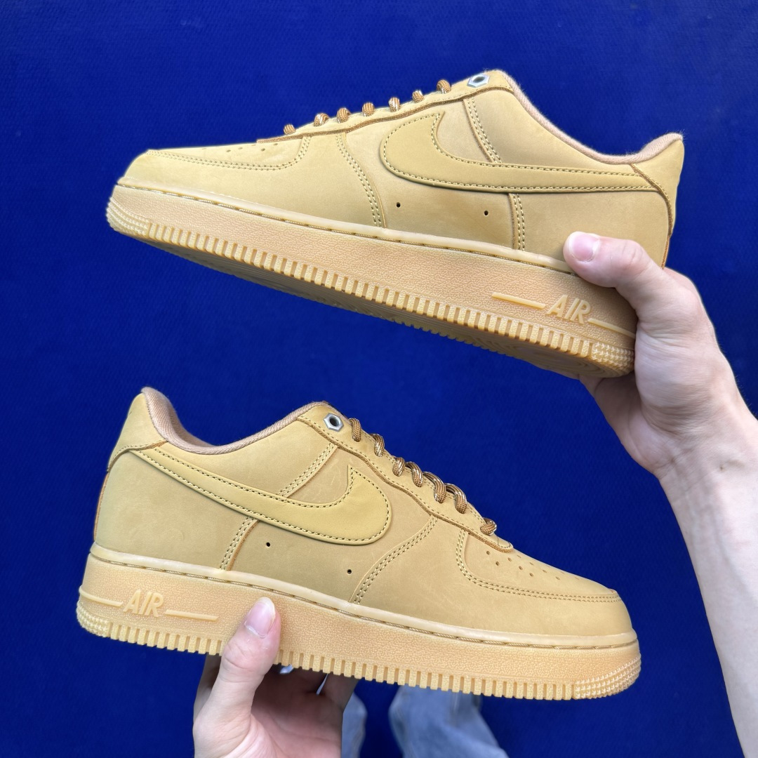 G版纯原，大厂出品！空军小麦低帮品控细节一流，清洁度无敌！Nike Air Force 1货号：CJ91