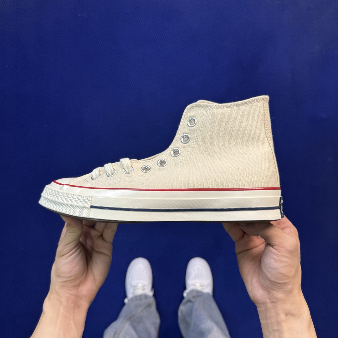 升级改良小头款 Converse Chuck 1970s 米白高帮帆布鞋鞋头弧度调试完美 流畅一体 后跟