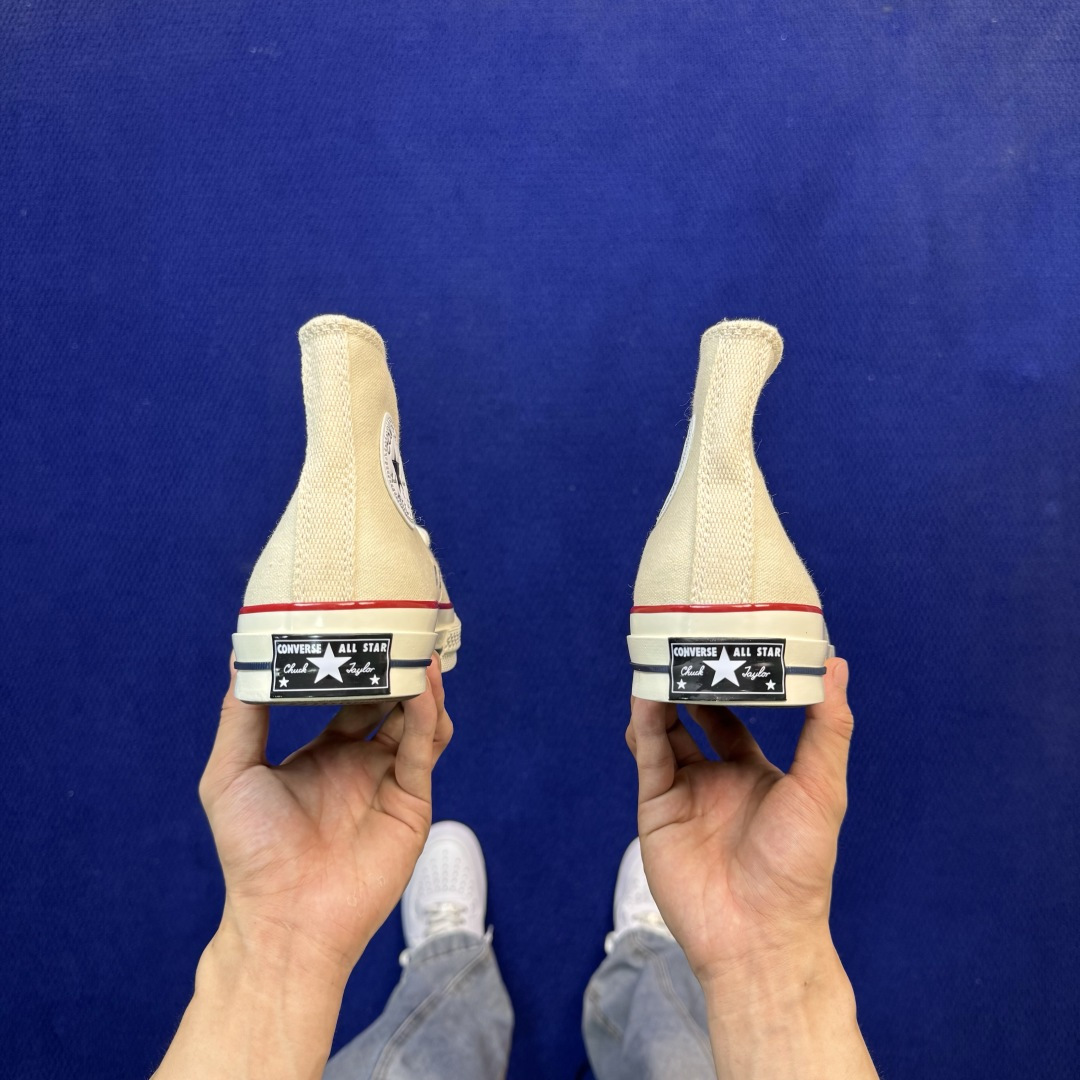 升级改良小头款 Converse Chuck 1970s 米白高帮帆布鞋鞋头弧度调试完美 流畅一体 后跟 升级改良小头款 Converse Chuck 1970s 米白高帮帆布鞋鞋头弧度调试完美 流畅一体 后跟
