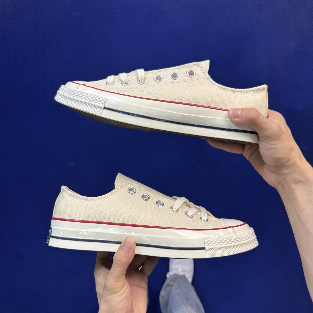 升级改良小头款 Converse Chuck 1970s 米白低帮帆布鞋鞋头弧度调试完美 流畅一体 后跟 升级改良小头款 Converse Chuck 1970s 米白低帮帆布鞋鞋头弧度调试完美 流畅一体 后跟